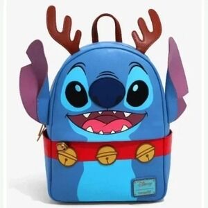Loungefly Disney Lilo and Stitch Christmas Reindeer Stitch Mini Backpack